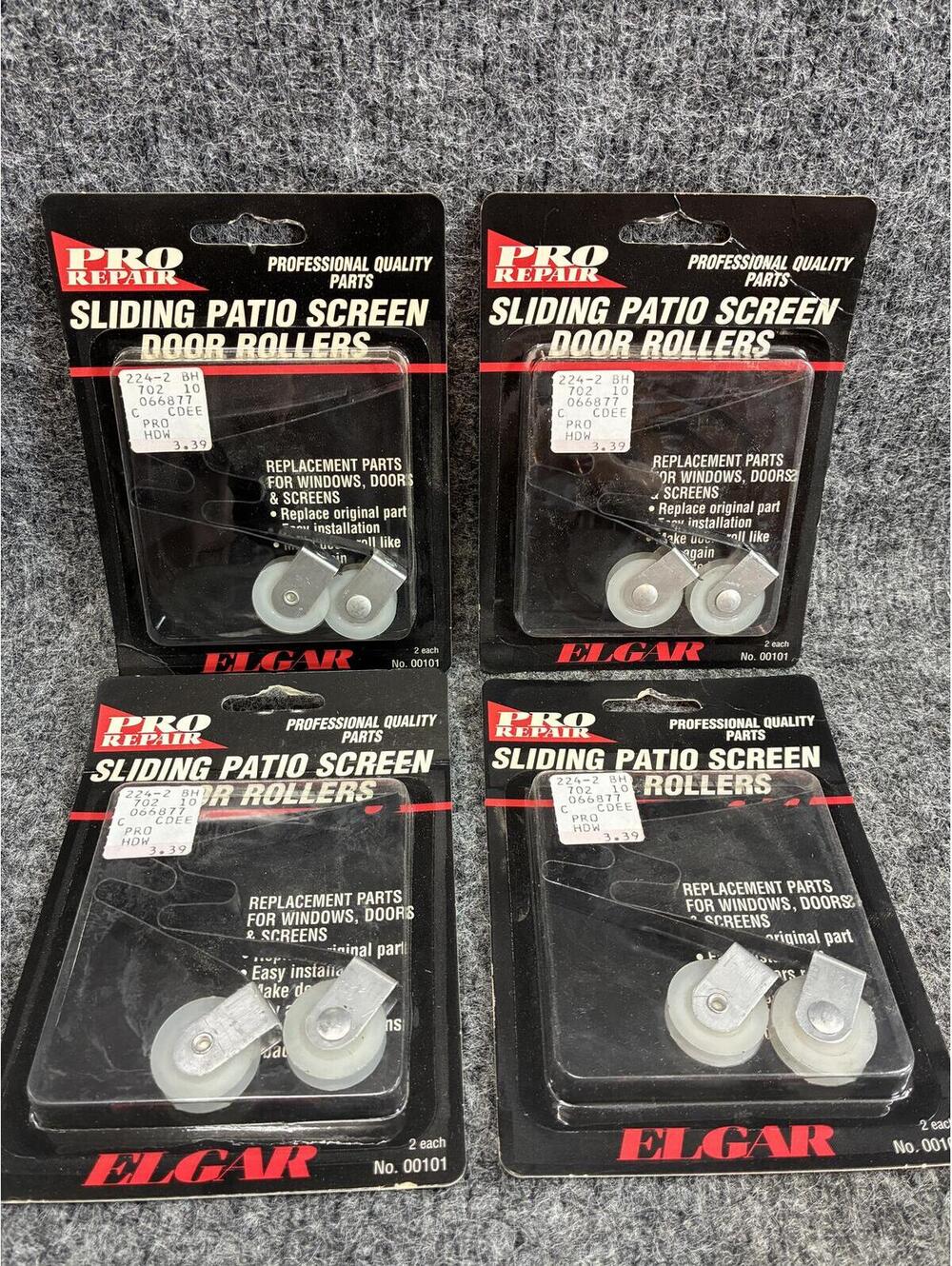 Pro Repair Sliding Patio Screen Door Rollers Lot of 4 Sealed Packages